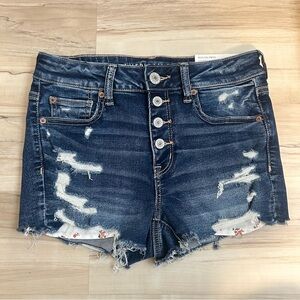 American Eagle Floral Pocket Next Level Stretch Hi-Rise Shortie Size 8 29W